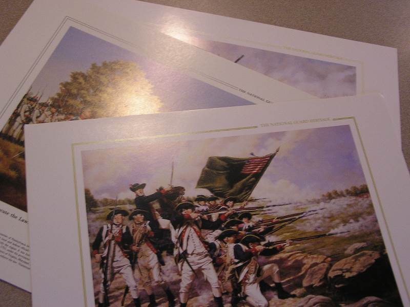 lot 4 image: NATIONAL GUARD HERITAGE PRINTS LOT OF 6 MID 1700S