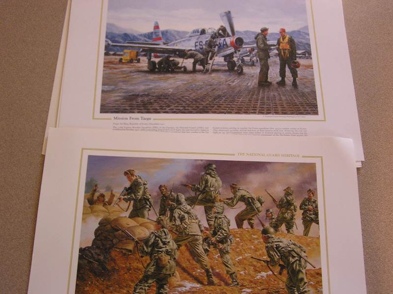lot 9 image: NATIONAL GUARD HERITAGE PRINTS LOT ODF 6 KOREA ERA