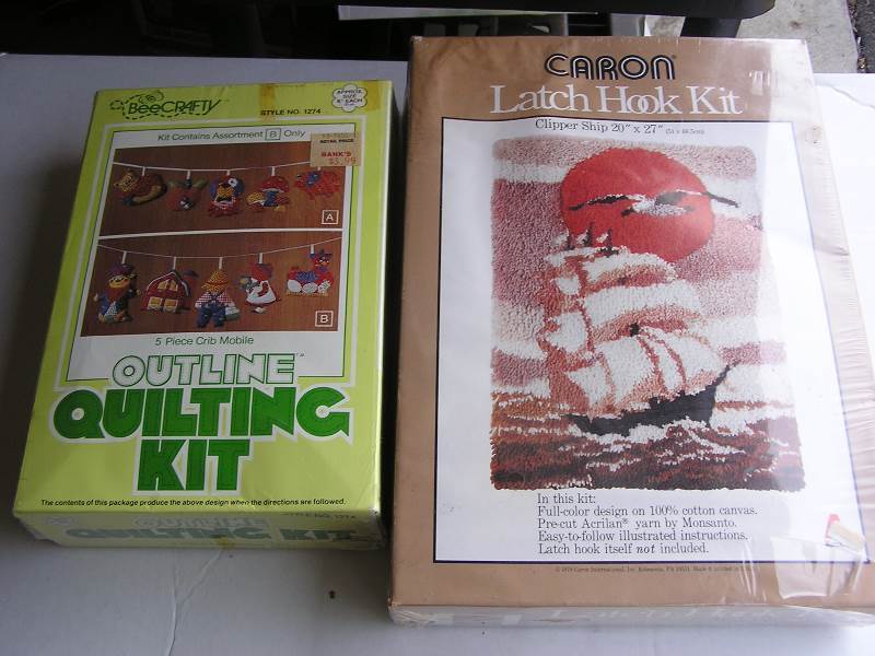 lot 67 image: LATCH HOOK AND QUILTING KITS NEW SET OT 2