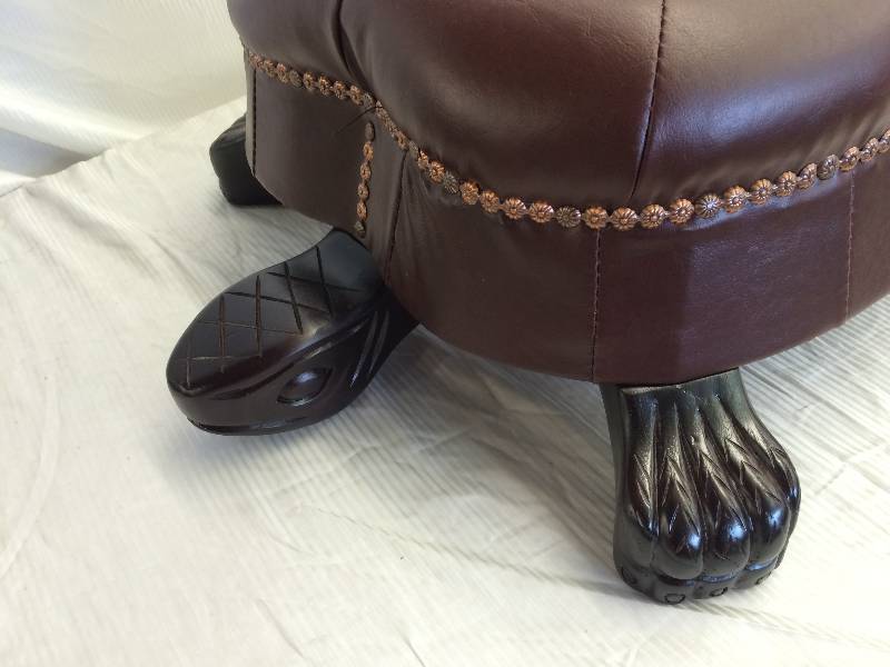 lot 1 image: turtle foot stool