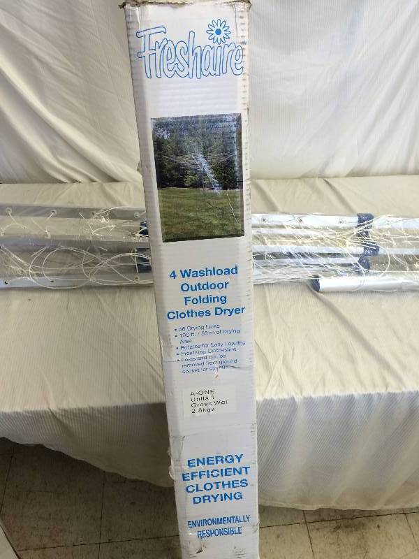 lot 74 image: Freshaire 4-Washload Outdoor Aluminum folding Clothes Dryer