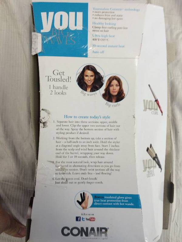 lot 102 image: conair big wave curler