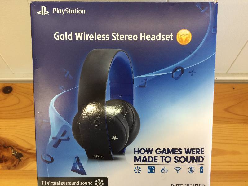 lot 120 image: playstation gold wireless stereo headset