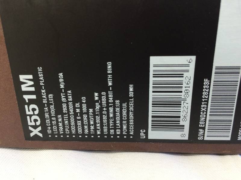 lot 154 image: ASUS X551 15.6-inch Laptop