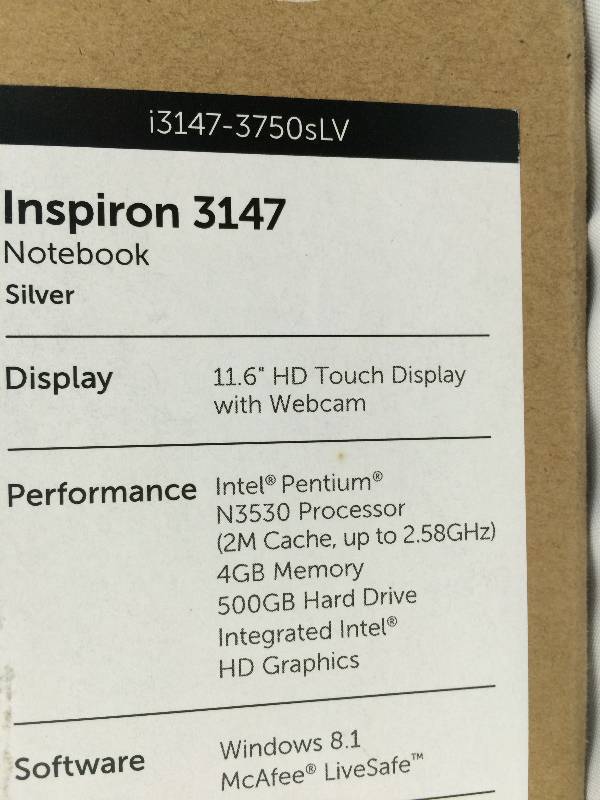 lot 160 image: Dell Inspiron 11.6-Inch 2 in 1 Convertible Touchscreen Laptop, i3147-3750sLV retail $436