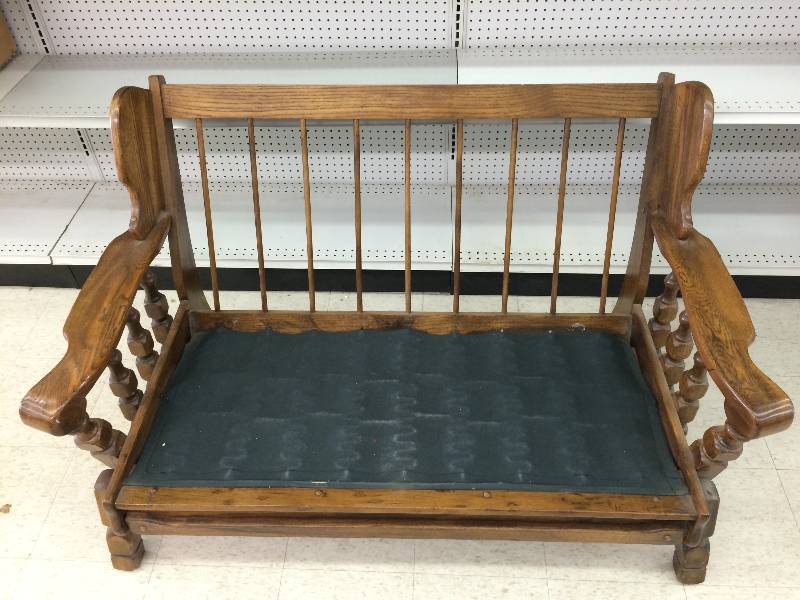 lot 174 image: wood  love seat