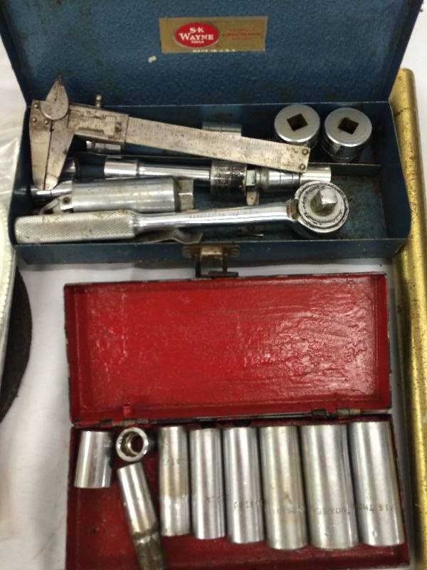 lot 214 image: all tools shown in picture  sockets hammer misc