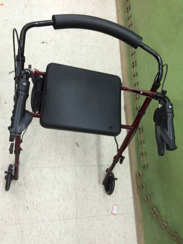 lot 237 image: red walker chair