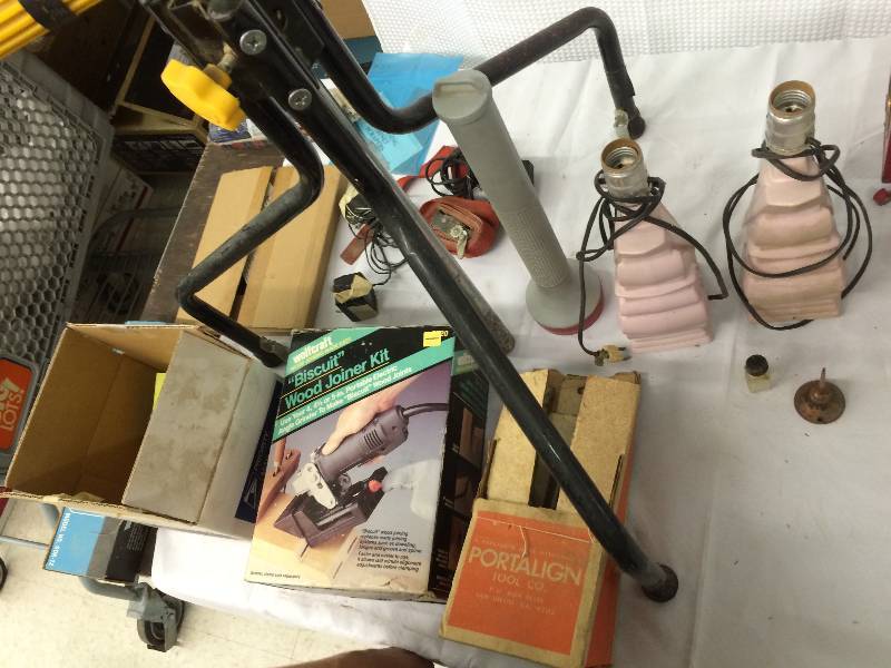 lot 248 image: lamps wood joiner kit table stand