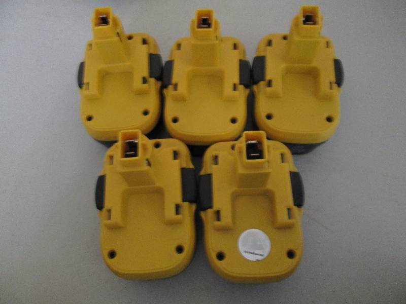 5 cordless power tool batteries...