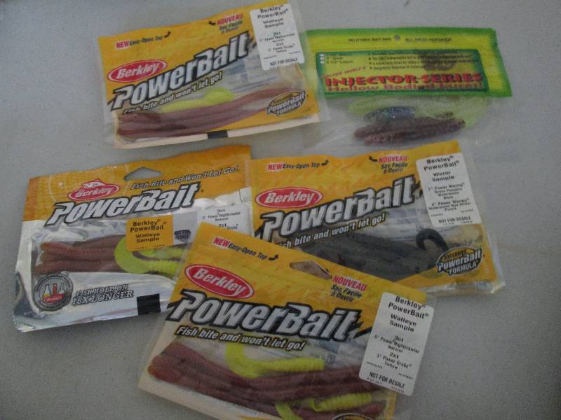 5 packs of fishing bait...