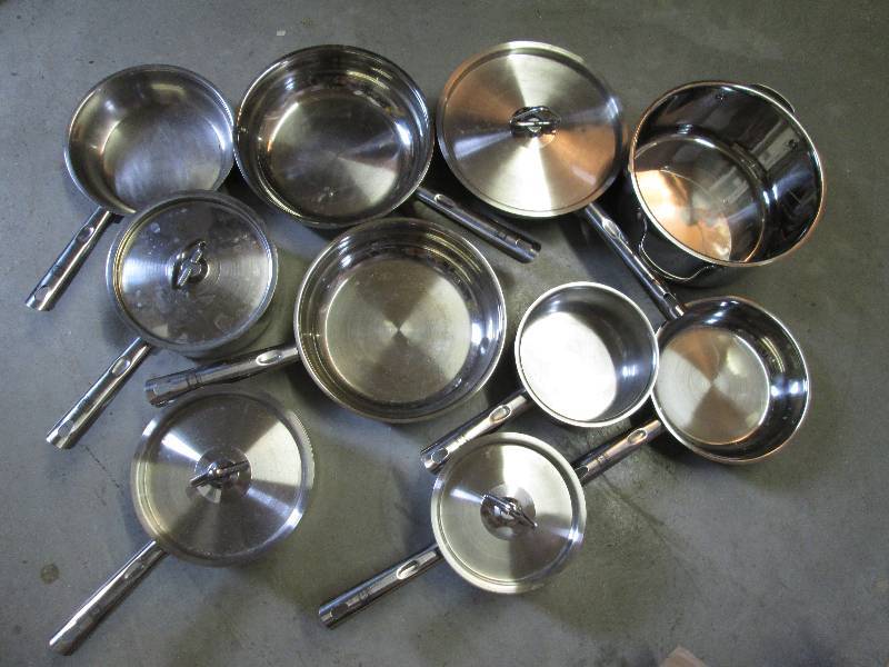 nice used pots and pans looks like ...