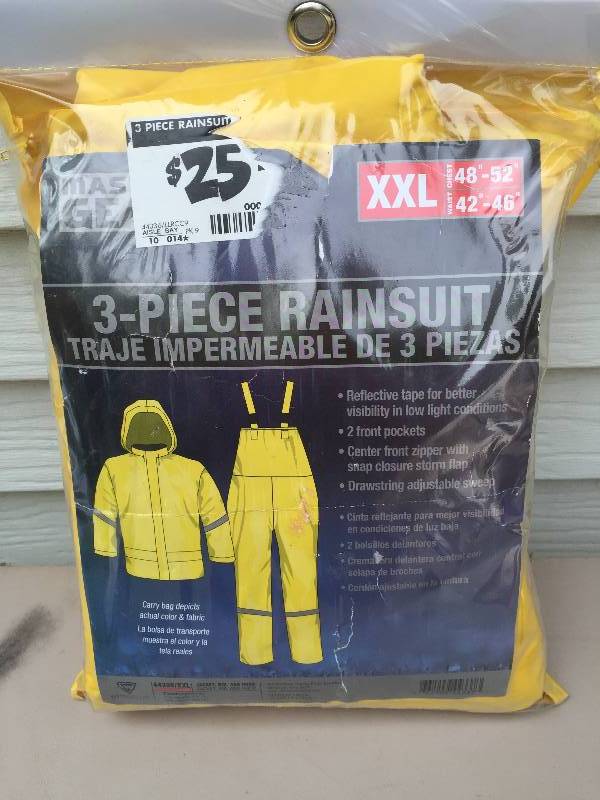 lot 11 image: 3pc Rain Suit - Size XXL