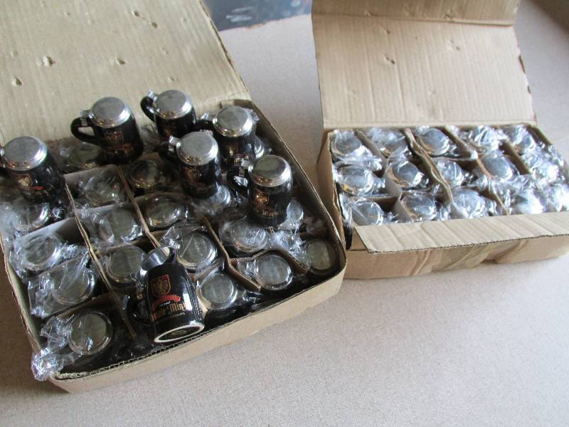 lot 88 image: Lot of 47 Rumple Minze shot mugs...