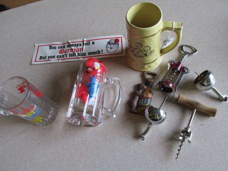 lot 90 image: Lot of beer mugs and other items, i...