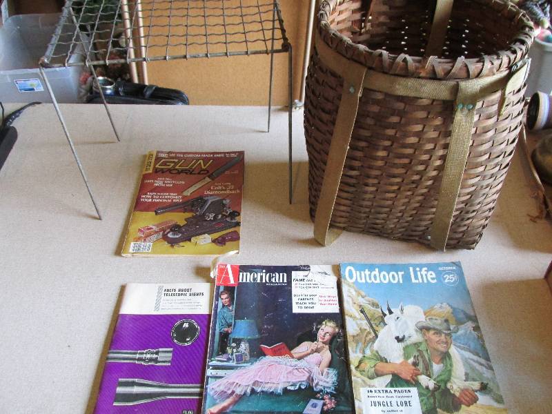 lot 97 image: Campfire grill, vintage gun and oth...