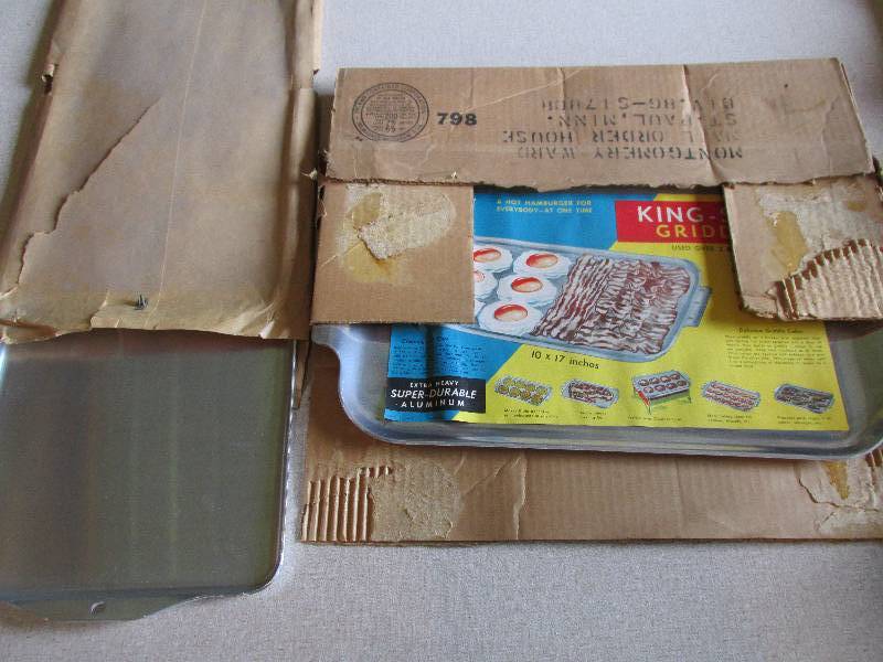 lot 98 image: 2 New Vintage griddles, one is in t...