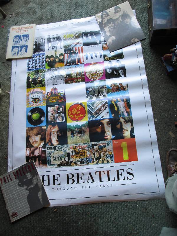 lot 119 image: Beatles books poster and a picture...