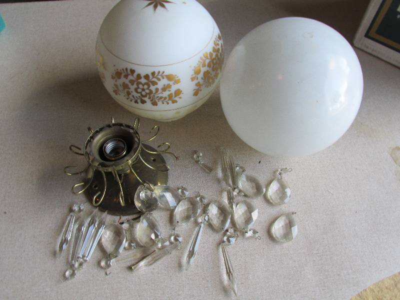 lot 150 image: Lot of crystals and light globes...