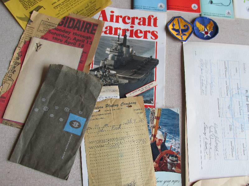 lot 159 image: Lot of vintage military papers and ...