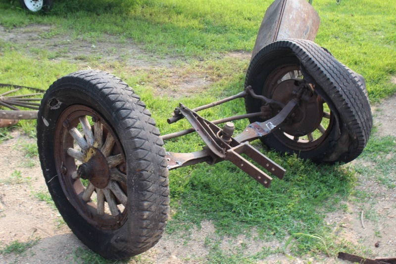 lot 12 image: 1937 Ford Front End with Wood Wheels