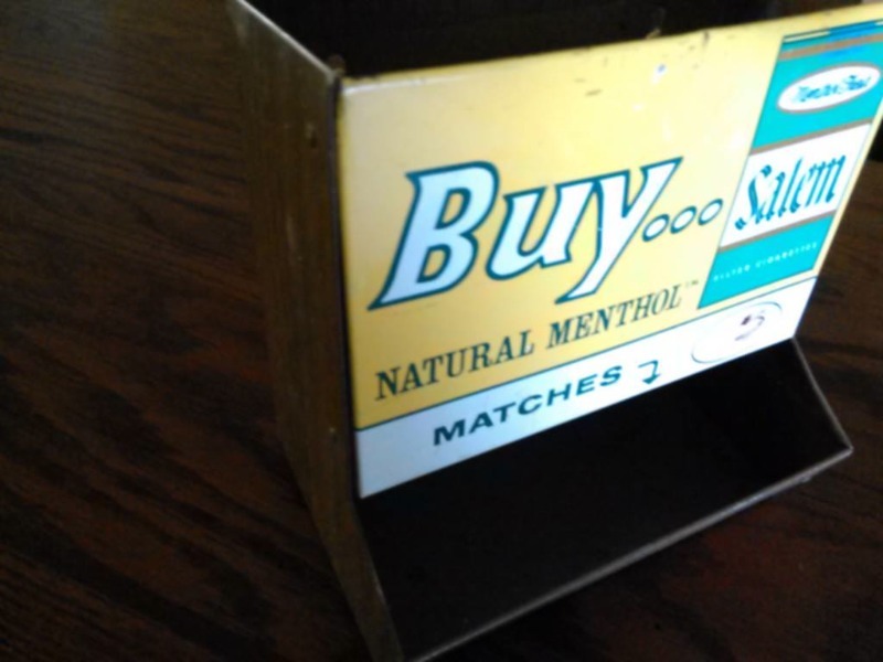 lot 6 image: AWESOME VINTAGE SALEM MATCH DISPENSER-VERY RARE PIECE