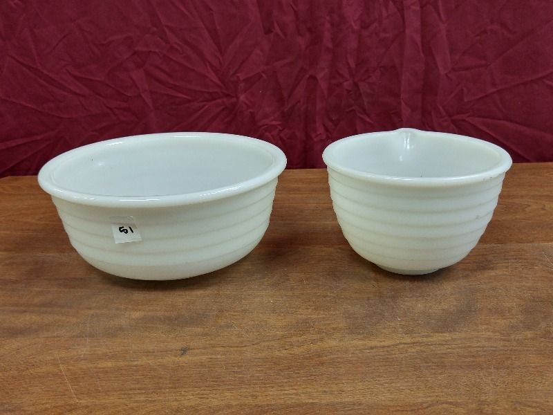 Vintage Milk Glass Mixer Bowls