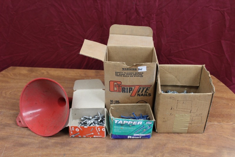 Large lot of Lag Bolts, Nails, Etc