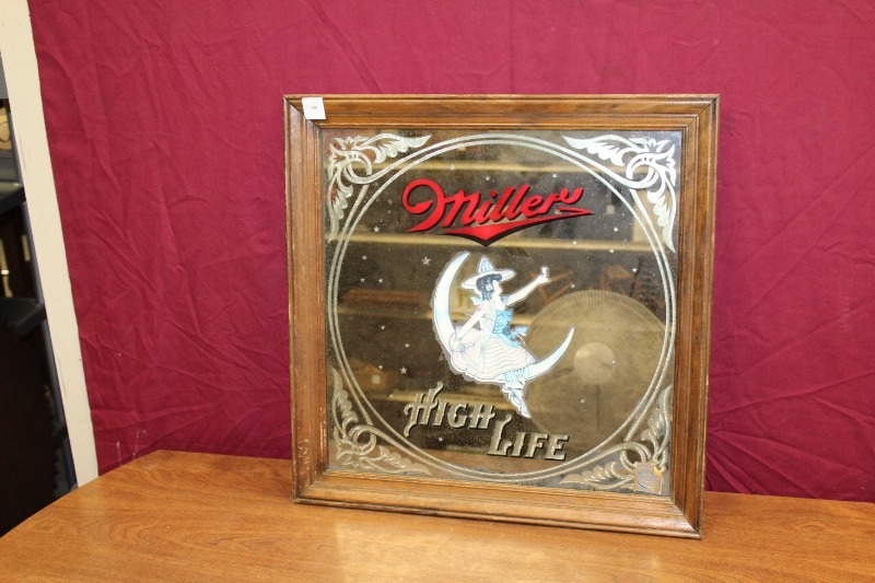 Vintage Miller High Life Framed Mirror