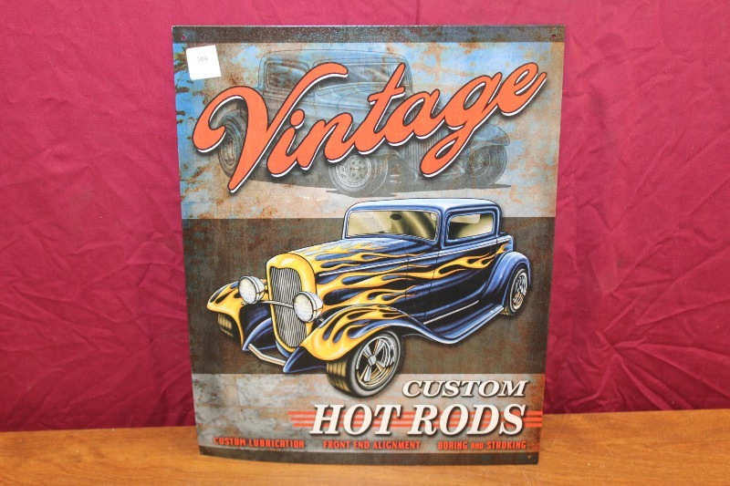 Hot Rods Tin Sign
