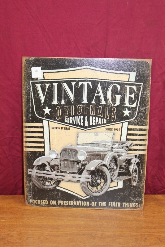 Service and Repair Tin Sign