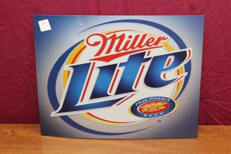 Miller Light Tin Sign