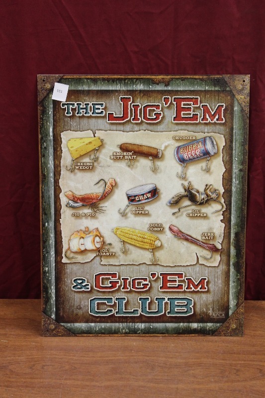 Fishing Tin Sign