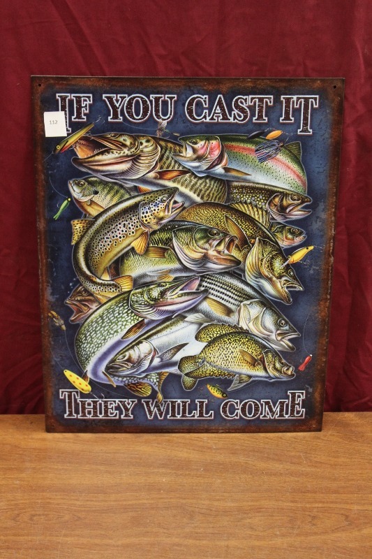Fishing Tin Sign