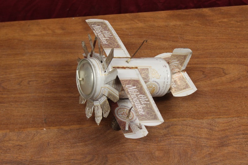 Vintage Old Milwaukee Can Airplane