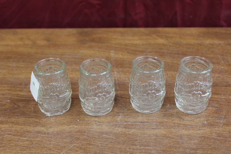 Set of 4 Jim Beam Glass Shot Glasses
