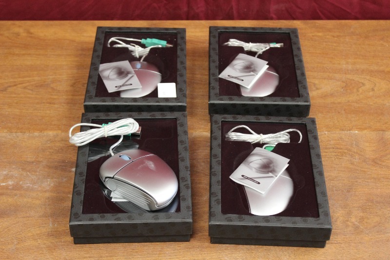 Lot of 5 Aluminum USB Mice, Works with PCs and Apple