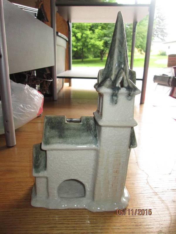 Porcelain church tealight holder....