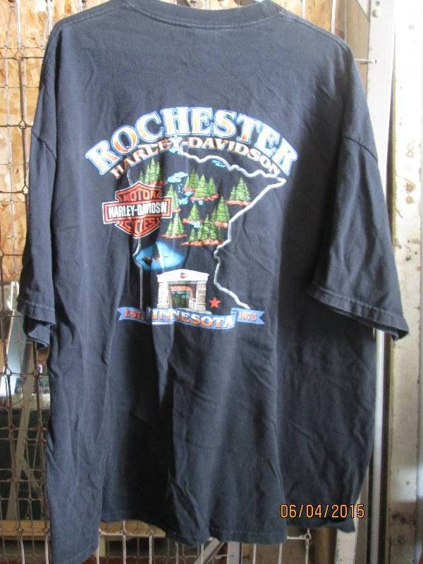 Black Rochester Harley Davidson t-s...