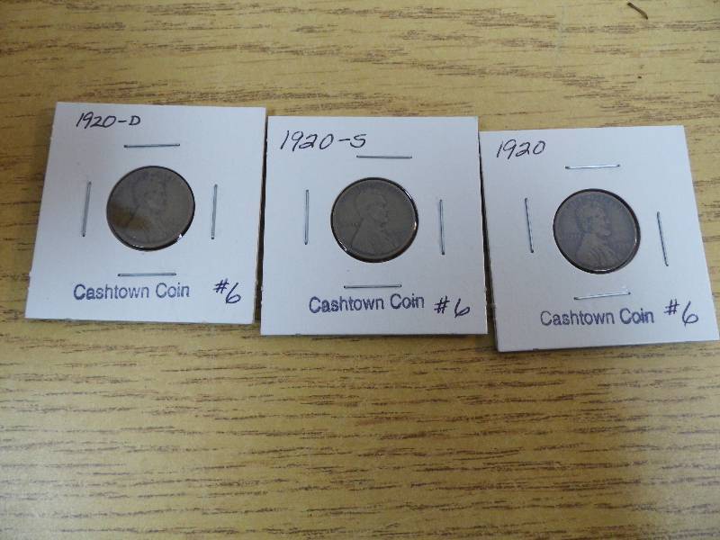 1920 P, D, & S Lincoln Wheat Cents