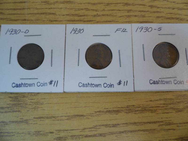1930 P, D, & S Lincoln Wheat Cents