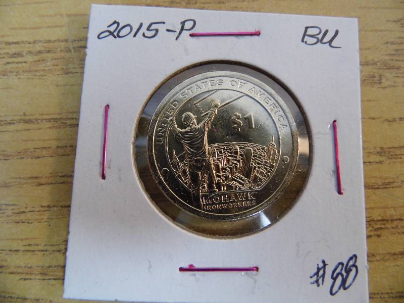2015-P BU Sacagawea Native America Mohawk Iron Workers Dollar