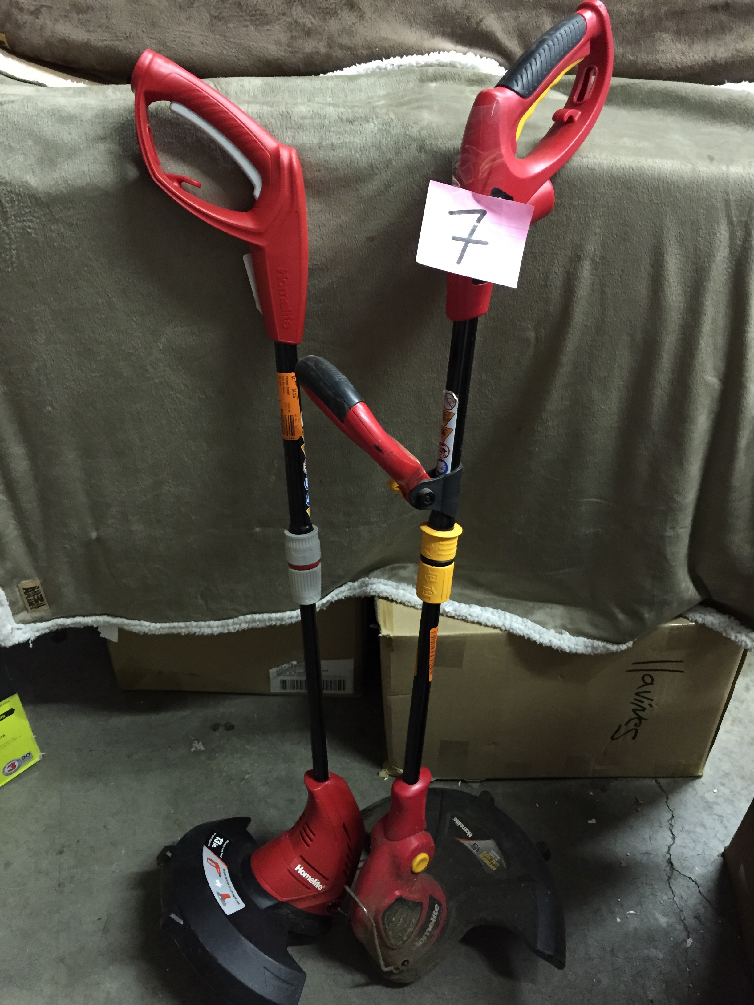 Lot of 2 hopmelite 13 4 amp straight electric string trimmer