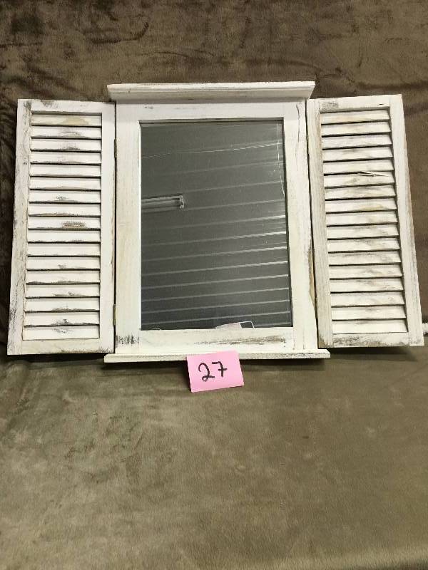 Hickory Manor House  Coastal Shutter Mirror