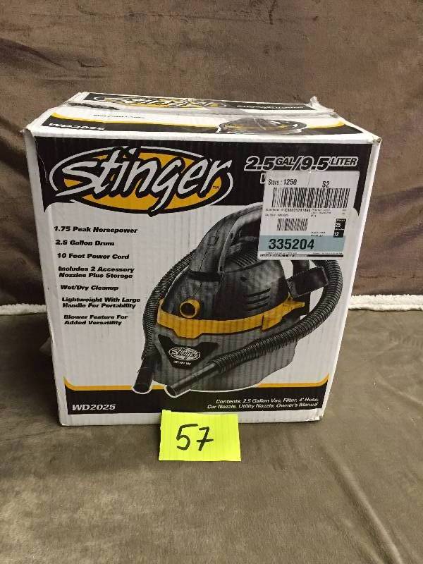 Stinger 2.5 WetDry Vac