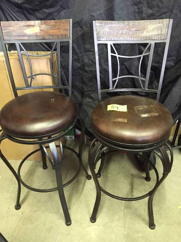 Lot of 2 Bar Swivel Stools