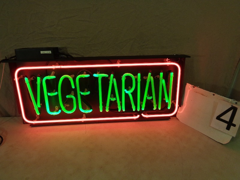 Vegetarian Neon Light