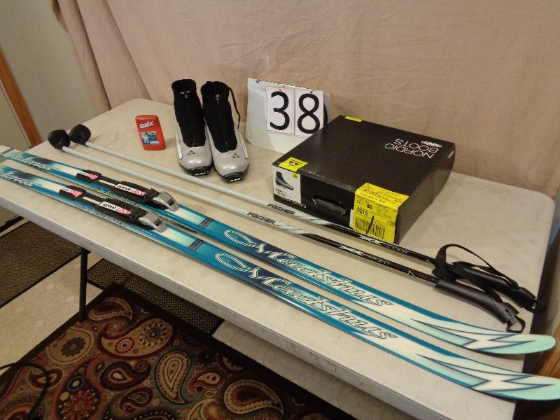 Cross Country Skis and Boots