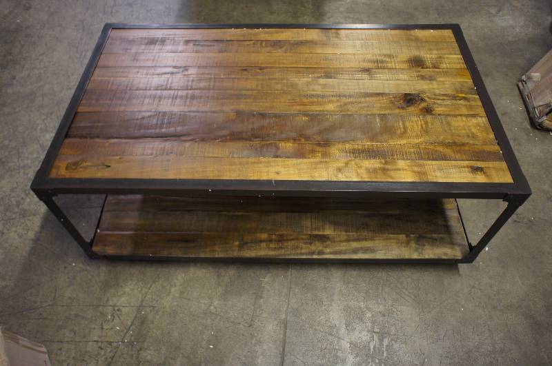 Emerald Home Rustic Rectangular Reclaimed Wood Coffee Table