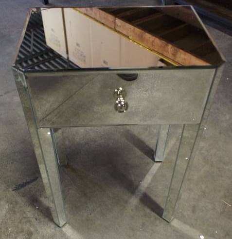 Mirrored Accent table with drawer